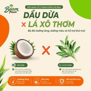 Sữa Tắm Serum chó Poodle Beam Paws 470ml Dưỡng Mềm Mượt Giữ Màu Lông  Từ Dầu Dừa & Lá Xô Thơm