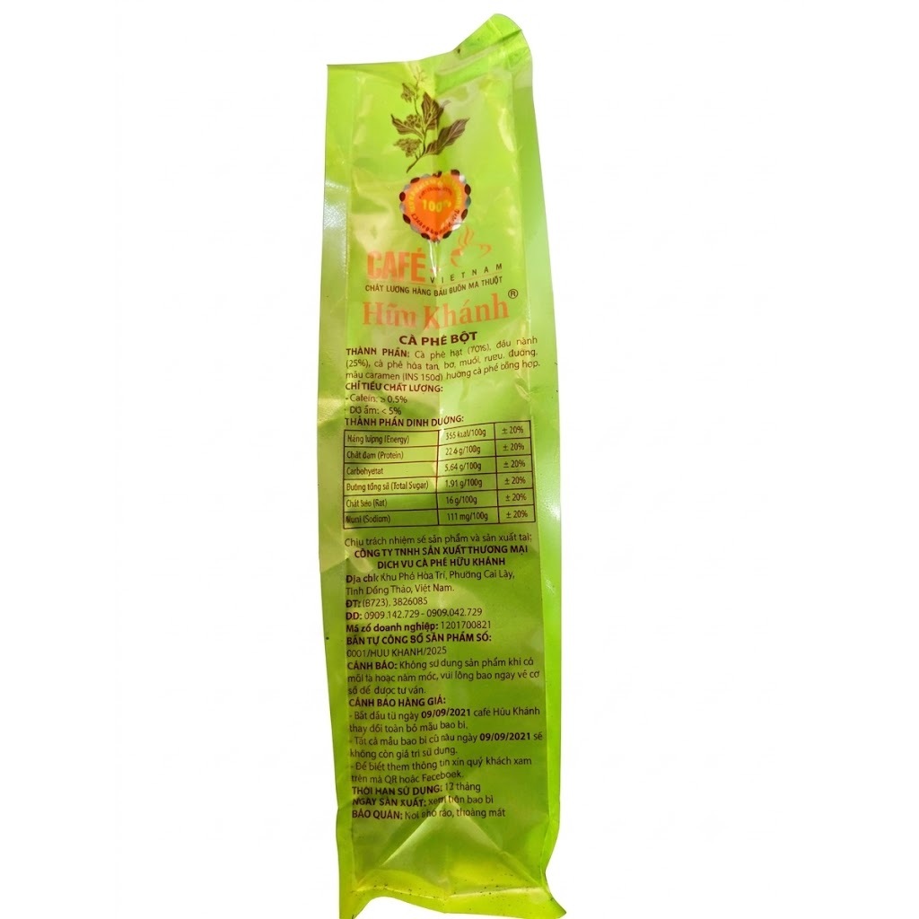 [HỮU KHÁNH] Cà Phê Bột Rang Xay Hữu Khánh Thơm Ngon Đậm Đà (Túi 500g) - Phân Loại 2 Sao Chuẩn Vị Gu Việt