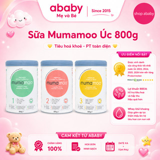 [DATE SAU 1/2028] Sữa Mumamoo Úc 800g Số 1 2 3 Bổ Sung Lợi Khuẩn Chính Hãng hỗ trợ PT toàn diện