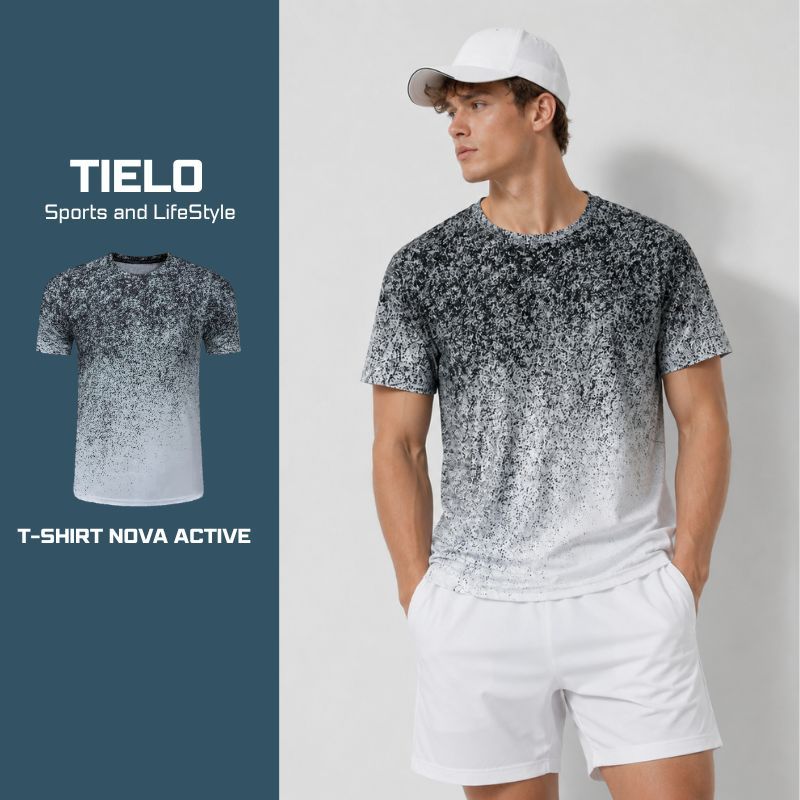 (Deal mở bán+giảm 10%) T shirt NOVA ACTIVE TIELO – Áo thể thao nam , co giãn , thoáng khí , chạy bộ , gym , pickleball