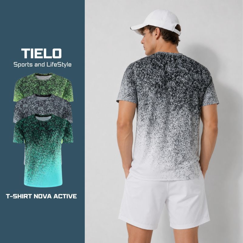 (Deal mở bán+giảm 10%) T shirt NOVA ACTIVE TIELO – Áo thể thao nam , co giãn , thoáng khí , chạy bộ , gym , pickleball