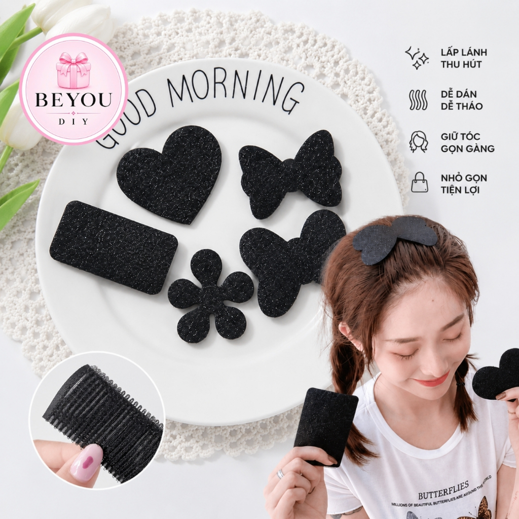 Miếng Dán Tóc Kim Tuyến Lấp Lánh - Miếng Dán Cố Định Tóc Con, Phụ Kiện Tóc Makeup phong cách Hàn Quốc