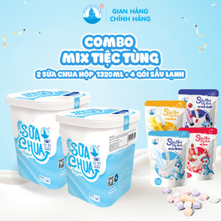 [Hoả tốc HN] Combo Siêu Tiệc Tùng 2 Sữa Chua Hạ Long 1320ml & 4 Gói Sữa chua Sấy Lạnh Hạ Long Đủ Vị