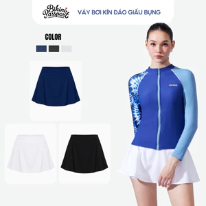 Quần bơi nữ kiểu váy giấu bụng đi biển - Bikini Passport - BS576_WH