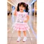 Bộ Váy Bé Gái in hình cute vải 100% cotton cho bé 10-26kg ( tặng 10 kt)