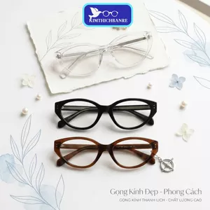 Kính mắt mèo phong cách Âu Mỹ chống ánh sáng xanh gọng cao cấp sành điệu