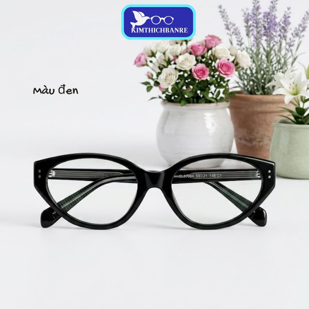 Kính mắt mèo phong cách Âu Mỹ chống ánh sáng xanh gọng cao cấp sành điệu