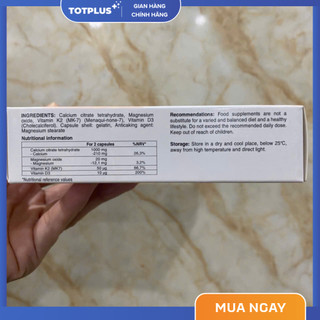 Canxi Citrate Zikamax, D3K2 & Magie – Hấp Thu Canxi Tối Ưu, Hỗ Trợ Xương Chắc Khỏe, Ngừa Loãng Xương