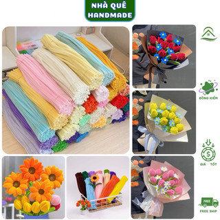 Kẽm Nhung Dày Mịn 7-8mm Làm Hoa Handmade DIY, Cây Thông, Đồ Trang Trí DIY ( Bó 100 Sợi )