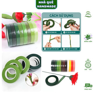 Cuộn Băng Keo Sáp Làm Hoa Kẽm Nhung, Keo Quấn Cành Làm Đồ Trang Trí Handmade