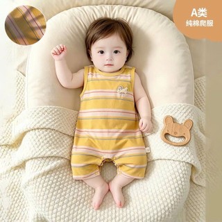 Body Đùi Bé Trai Bé Gái Sơ Sinh Sát Nách Cotton Mềm Mát Romper Liền Thân Kẻ Sọc Cao Cấp 0-24 Tháng