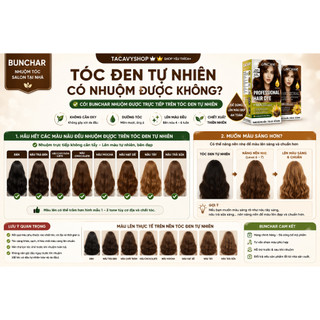 Thuốc Nhuộm Tóc BUNCHAR 9 Màu Nhuộm Nâu Quốc Dân,Nhuộm Không Cần Oxy– Che Bạc – Nhuộm Salon Tại Nhà