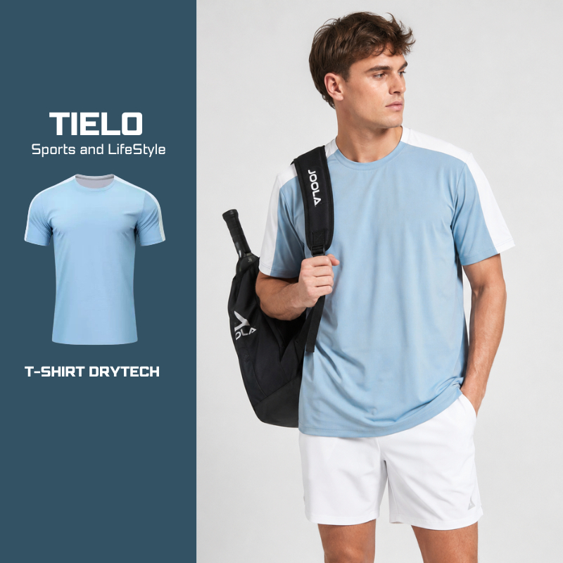 T Shirt DryTech TIELO  - Áo thể thao nam , thoáng mát , nhẹ , pickleball , tennis , gym , chạy bộ