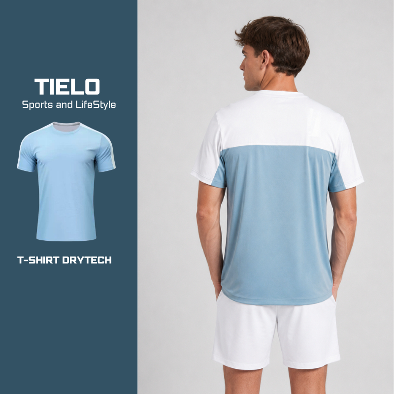 T Shirt DryTech TIELO  - Áo thể thao nam , thoáng mát , nhẹ , pickleball , tennis , gym , chạy bộ