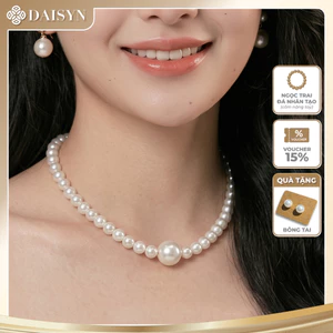 N502 choker, dây chuyền cưới 8-14mm, vòng cổ áo cưới , dây chuyền mang áo dài dây chuyền Ngọc