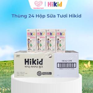 THÙNG 24 hộp Sữa Hikid Hàn Quốc pha sẵn, Sữa Bột Pha Sẵn Hikid 190ml, hỗ trợ phát triển chiều cao