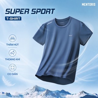 Áo Thun Thể Thao Nam MENTORIS Vải Thun Lạnh Thông Hơi, Form Regular Fit, Linh Hoạt Vận Động MTS01