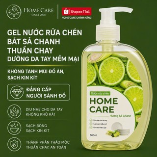 Nước Rửa Chén Bát THUẦN CHAY dưỡng da mềm mại, không tanh mùi đồ ăn, sạch kin kít Home Care Chính Hãng 500ml