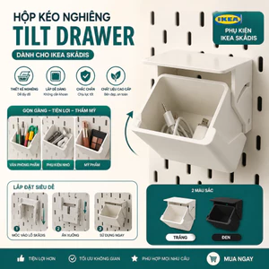 Ngăn Kéo Nghiêng 90×50×77mm – IKEA NGĂN KÉO ĐÓNG MỞ ĐA NĂNG Phụ Kiện Pegboard -GĂN KÉO NGHIÊNG DÀNH cho Pegboard