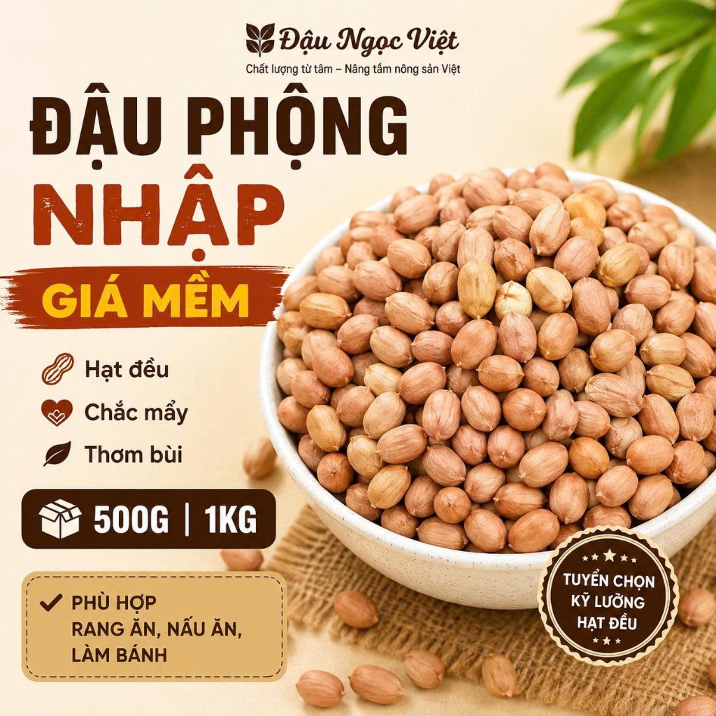 Đậu Phộng Nhập Hạt Đều Giá Mềm Rang Ăn Làm Bánh Nấu Ăn Nguyên Liệu Thực Phẩm