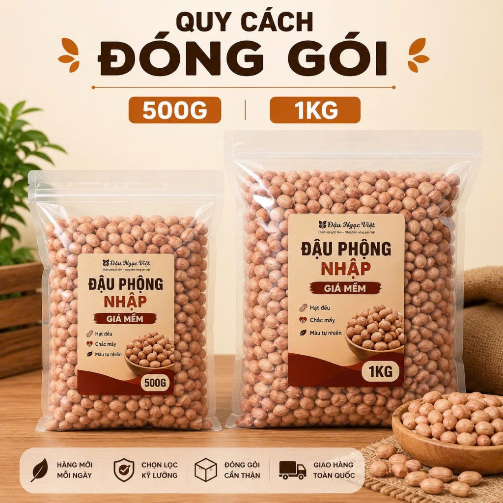 Đậu Phộng Nhập Hạt Đều Giá Mềm Rang Ăn Làm Bánh Nấu Ăn Nguyên Liệu Thực Phẩm