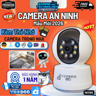Chính Hãng - Camera Yoosee 1 Mắt HK216S Fullhd, Xoay 360 Độ, Có Cảnh Báo, Đàm Thoại 2 Chiều, Dễ Lắp Đặt