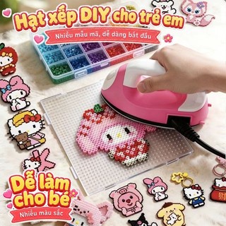 【Hạt ghép mộng mơ】Bộ DIY phát triển tư duy | Đồ chơi trẻ trên 14 tuổi | Quà handmade  Kèm dụng cụ ủi