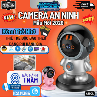 Chính Hãng Icam365 - Camera Phi Hành Gia Siêu Hot A5DCL, Đàm Thoại 2 Chiều, Xoay 360 Độ, Bảo Hành 12 Tháng, Máy Ảnh