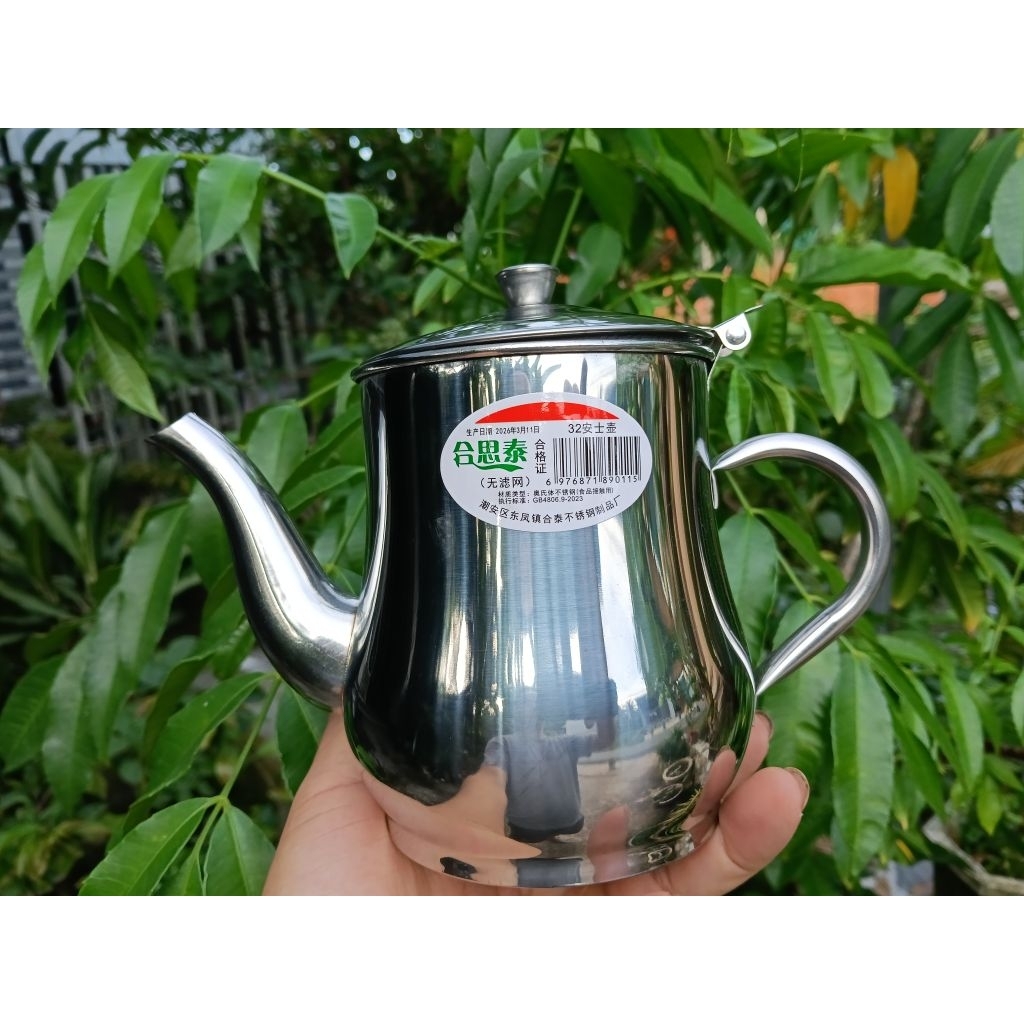 Bình Trà Eo Inox, Ấm Trà Inox 32oz Dung Tích 750ML