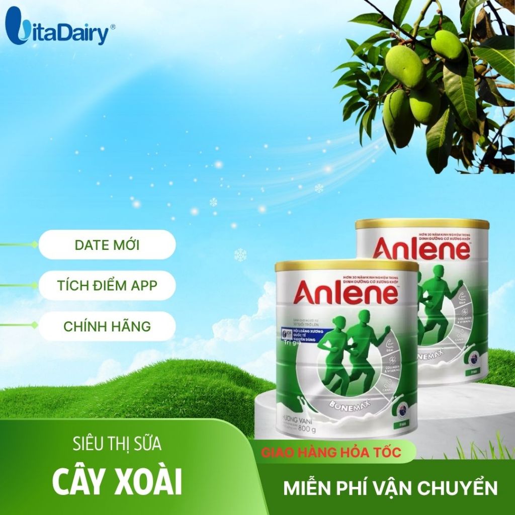 Sữa công thức ANLENE HUONG VANI Lon 800g/ hộp 1,2 Ký.