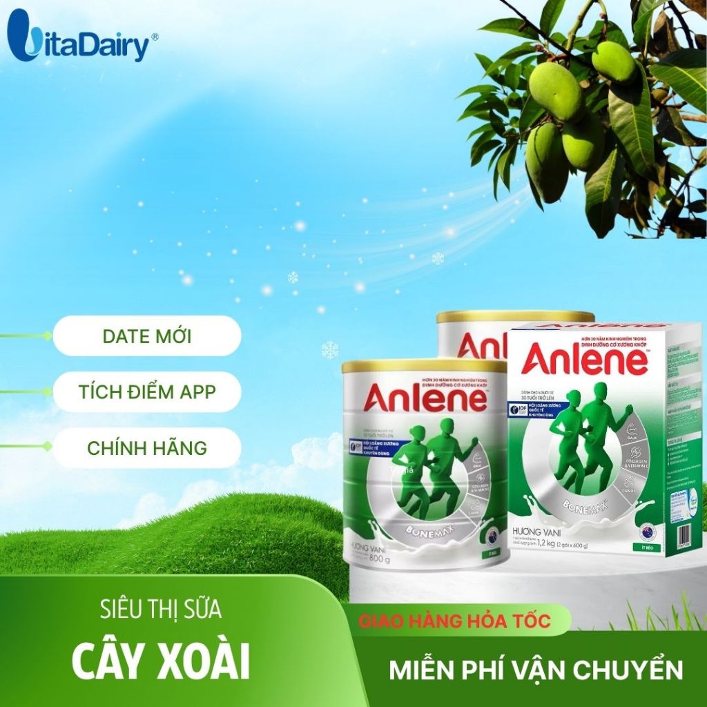 Sữa công thức ANLENE HUONG VANI Lon 800g/ hộp 1,2 Ký.