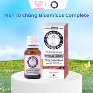 Men 10 chủng Bioamicus Complete cho bé chai 10ml - Hỗ trợ bé tiêu hóa khỏe mạnh, tăng đề kháng, ăn ngon, tăng cân