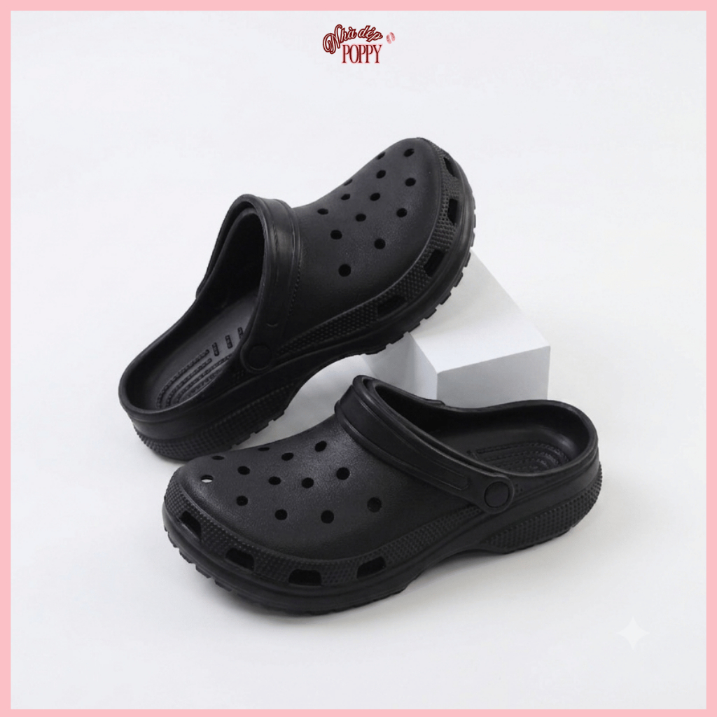 Giày Sục Nam Nữ Classic Đế 3cm, Sục Quai Hậu Thời Trang Đúc Nguyên Khối Nhẹ Êm Chống Trơn Trượt