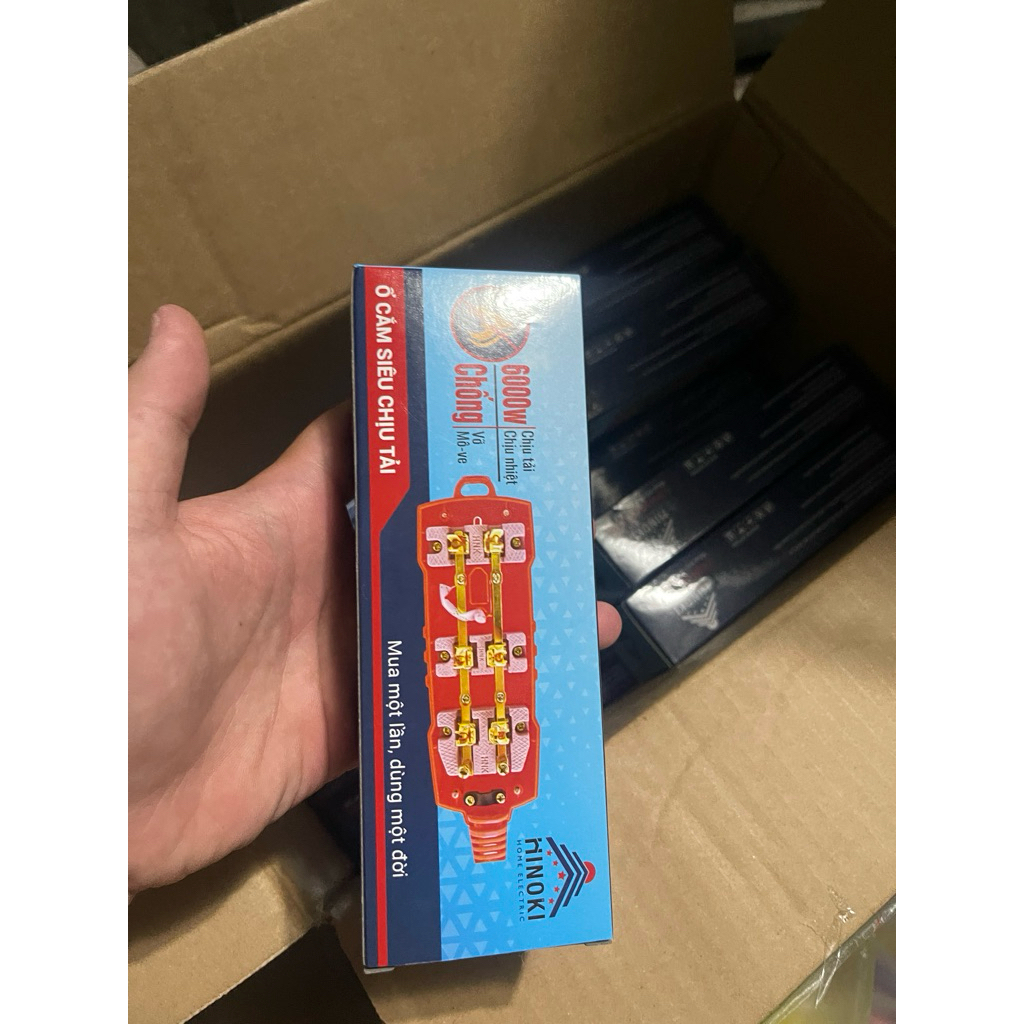 Combo 2/3/5 Cái Ổ Cắm Điện Đa Năng HINOKI Cắm Trực Tiếp 3 Ổ Chịu Tải 6000W Chống Cháy An Toàn Tiết Kiệm
