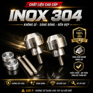 Gù Tay Lái Chống Rung Inox 304 Kiểu Thái | Gù Nặng Đầm Xe Wave Sirius Exciter Winner X | Hàng Chuẩn Cao Cấp