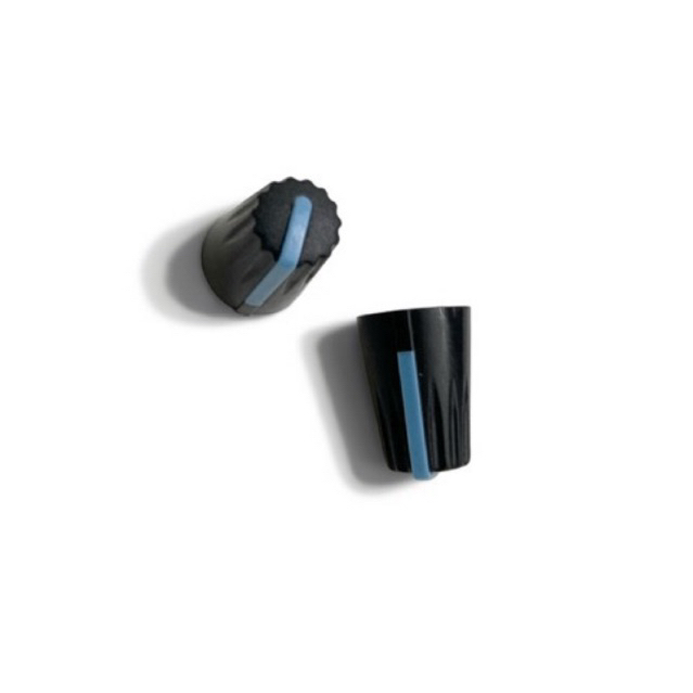 Chỉ [15 K] Combo 10 Núm Vặn Volume Cho Amply, Loa Kéo Vạch Màu Nổi Bật (Xanh/ Vàng), Trục D 6mm, KT: 19.5x11x13.5mm