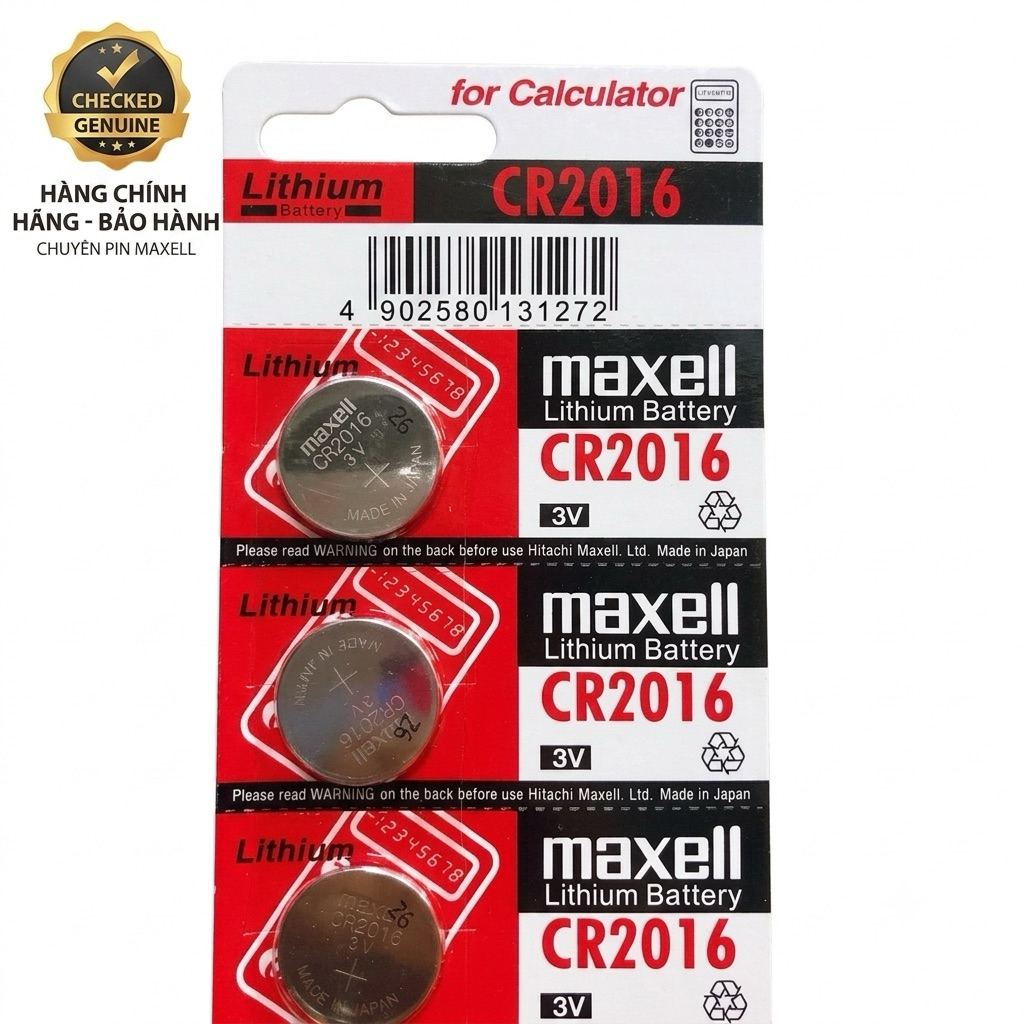 Pin 3V CR2016 chính hãng Maxell phù hợp với nhiều thiết bị - F91-F94