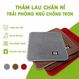 Thảm Lau Chân Nỉ Thấm Hút Nước Nhanh Chống Trơn GD151 - Thảm Nỉ Lau Chân Lót Cao Su Chống Trơn Trượt