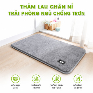 Thảm Lau Chân Nỉ Thấm Hút Nước Nhanh Chống Trơn GD151 - Thảm Nỉ Lau Chân Lót Cao Su Chống Trơn Trượt