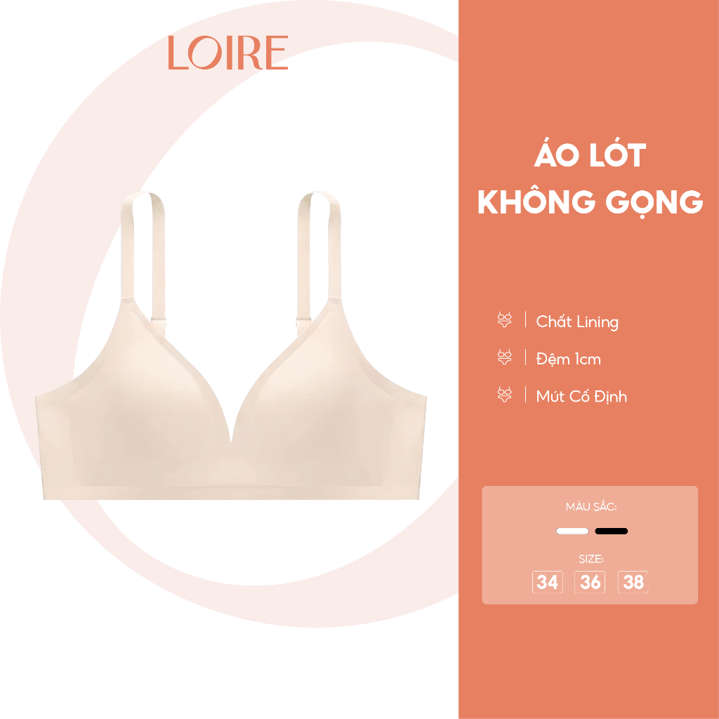 Áo Lót Không Gọng Loirechic AL260743 Đệm 1cm Chống Chảy Xệ Gom Gọn Mỡ Nách Bản Lưng Cao