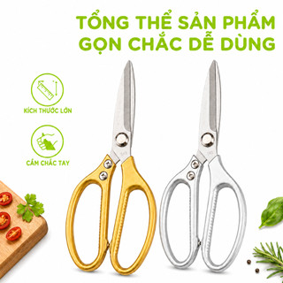Kéo Sắt Nhà Bếp Sk5 Cắt Tỉa Cây Lưỡi Thép Không Gỉ GD152 - Kéo Làm Bếp Đa Năng Lưỡi Uốn Cong Cắt Vải