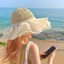 Mũ Đi Biển, Mũ Cói Rộng Vành Phối Ren Đính Hạt Thời Trang Mùa Hè Cho Nữ