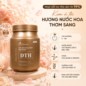 Hyamin Kem Ủ Tóc Hấp Dầu Collagen DTH 1000ml Phục Hồi Tóc Hư Tổn Khô Xơ Chẻ Ngọn Tóc Tẩy Nhuộm Uốn Duỗi Dưỡng Mềm Mượt S
