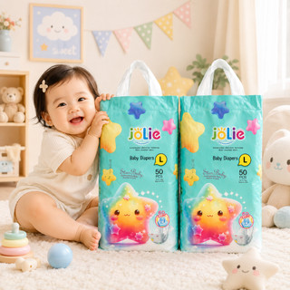 Bỉm/ Tã Quần/Dán Cho Trẻ Em Jolie - Combo 100 Miếng - Hàng Chính Hãng Loại 1