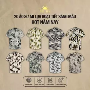 20 Mẫu Áo Sơ Mi Lụa Họa Tiết Sáng Màu HOT Năm Nay, Cuban Shirt Chất Lụa Mềm, Mát, Chống Nhăn, Thấm Hút - Size 50-100Kg
