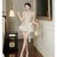 Váy ren nữ dáng ngắn tay bồng phối cổ đá chiết eo sang chảnh ,Đầm ren xoè cao cấp 2 lớp phối nơ eo phù hợp đi cưới tiệc