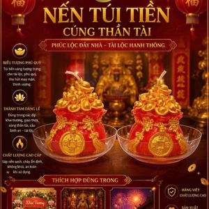 Nến Túi Tiền Tài Lộc | Cúng Thần Tài - Khai Trương - Giao Thừa | Huỳnh Gia Candle