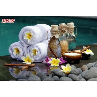 Tranh dán tường spa thẩm mỹ làm đẹp, decor spa, tranh 3D trang trí spa được in trên chất liệu vải lụa (tặng kèm keo dán)
