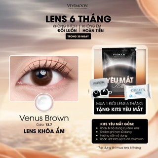Lens khóa ẩm cận Venus Brown VIVIMOON màu nâu tự nhiên 3 - 6 tháng