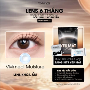 Lens trong suốt cận khóa ẩm Vivimooon Vivimedi Moisture hạn sử dụng 3 - 6 tháng